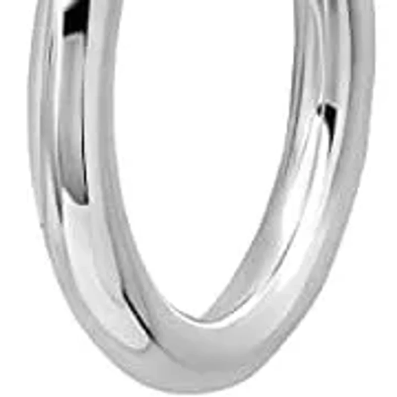 925 Sterling Silver Polished Chunky Hoop Earrings for Women | Hypoallergenic Round Sterling Silver Hoop Earrings | Lightweight Thick Silver Earrings Hoops Inches by MAX + STONE