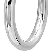 925 Sterling Silver Polished Chunky Hoop Earrings for Women | Hypoallergenic Round Sterling Silver Hoop Earrings | Lightweight Thick Silver Earrings Hoops Inches by MAX + STONE