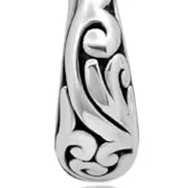 925 Sterling Silver Hoop Earrings for Women | Lightweight Oxidized Filigree Chunky Silver Earrings | Hypoallergenic Anti Tarnish Silver Hoop Earrings for Women by MAX + STONE