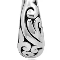 925 Sterling Silver Hoop Earrings for Women | Lightweight Oxidized Filigree Chunky Silver Earrings | Hypoallergenic Anti Tarnish Silver Hoop Earrings for Women by MAX + STONE