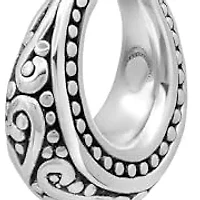 925 Sterling Silver Hoop Earrings for Women | Lightweight Oxidized Beaded Filigree Chunky Silver Earrings | Hypoallergenic Anti Tarnish Silver Hoop Earrings for Women by MAX + STONE