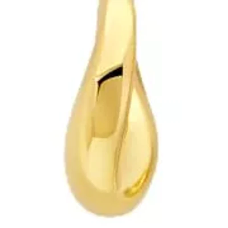 14K Yellow Gold Plated Hoop Earrings for Women with Click Top | 1 Inch Lightweight Chunky Hammered Finish 14K Gold Hoop Earrings | Hypoallergenic Gold Plated Earrings by MAX + STONE