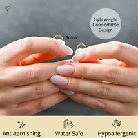 Solid 14k Gold Hoop Earrings 1mm Tube Flex Continuous in 10mm-14mm (0.4-1 Inch) Diameter Gold Hoop Earrings