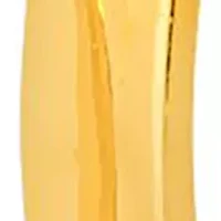 18K Yellow Gold Over Sterling Silver Vermeil High Polish Curved Hoops