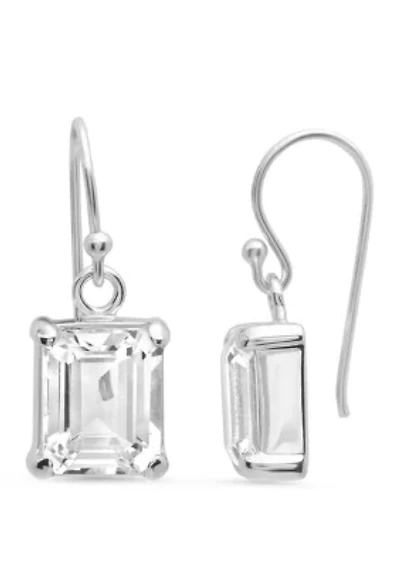 5 ct. t.w. White Topaz Earrings in Sterling Silver