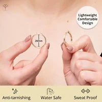 Solid 10K Gold Hoop Earrings with Secure Closure | Hypoallergenic Real 10K Gold Hoop Earrings for Women | Anti Tarnish 10 Karat Earring Hoops with Secure Closure by MAX + STONE