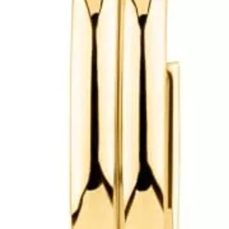 Solid 10K Gold Hoop Earrings Double Tube with Secure Closure | Hypoallergenic Real 10K Gold Hoop Earrings for Women | Anti Tarnish 10 Karat Earring Hoops with Secure Closure by MAX + STONE