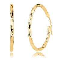 Solid 10K Gold Hoop Earrings with Secure Closure | Hypoallergenic Real 10K Gold Hoop Earrings for Women | Anti Tarnish 10 Karat Earring Hoops with Secure Closure by MAX + STONE