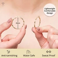 Solid 10K Gold Hoop Earrings with Secure Closure | Hypoallergenic Real 10K Gold Hoop Earrings for Women | Anti Tarnish 10 Karat Earring Hoops with Secure Closure by MAX + STONE