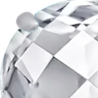 Sterling Silver Round Checkerboard Cut 4.1 ct. t.w. White Topaz Lever Back Earrings (8 Millimeter)