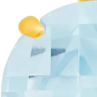 10K Yellow Gold Round Checkerboard Cut 2.6 ct. t.w. Aquamarine Leverback Earrings (8 Millimeter)