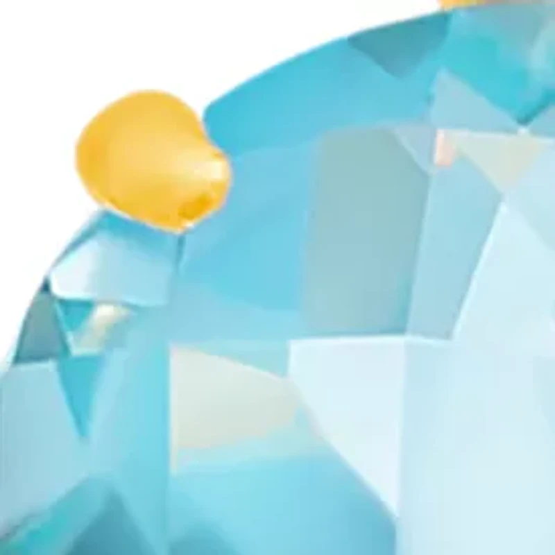 10K Yellow Gold Round Checkerboard-Cut 4.1 ct. t.w. Swiss Blue Topaz Lever Back Earrings (8 Millimeter)