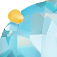 10K Yellow Gold Round Checkerboard-Cut 4.1 ct. t.w. Swiss Blue Topaz Lever Back Earrings (8 Millimeter)