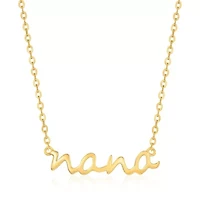 14k Yellow Gold nana Script Necklace