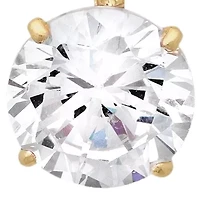 14k Yellow Gold 8mm Cubic Zironia Pendant