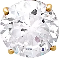 14k Yellow Gold 7mm Cubic Zirconia Pendant