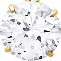 14k Yellow Gold 10mm Cubic Zirconia Pendant