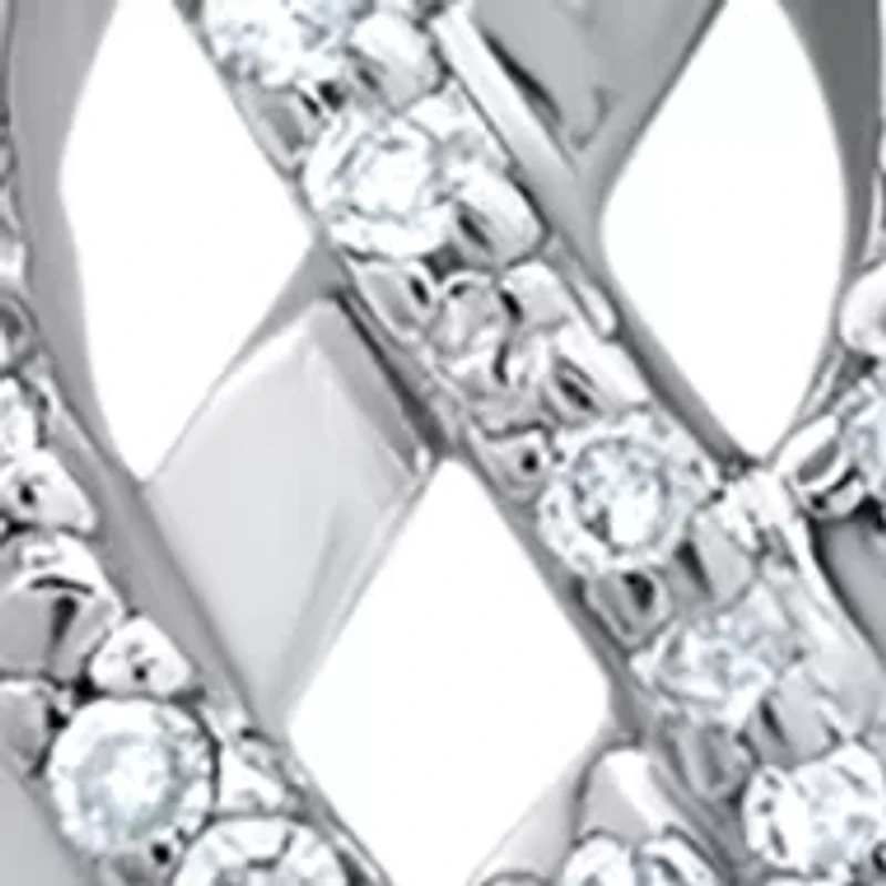 1/4 ct. t.w. Genuine Diamond Infinity Loop Pendant Necklace and Lever Back Drop Earrings Set in Sterling Silver