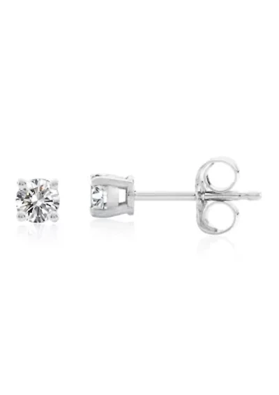 1/4 ct. t.w. Lab Created Diamond IGI Certified Solitaire Grown Stud Earrings 14K White Gold