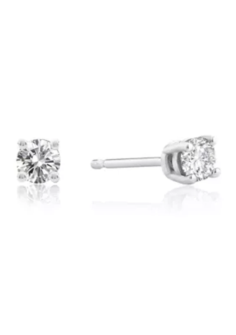 1/4 ct. t.w. Lab Created Diamond IGI Certified Solitaire Grown Stud Earrings 14K White Gold