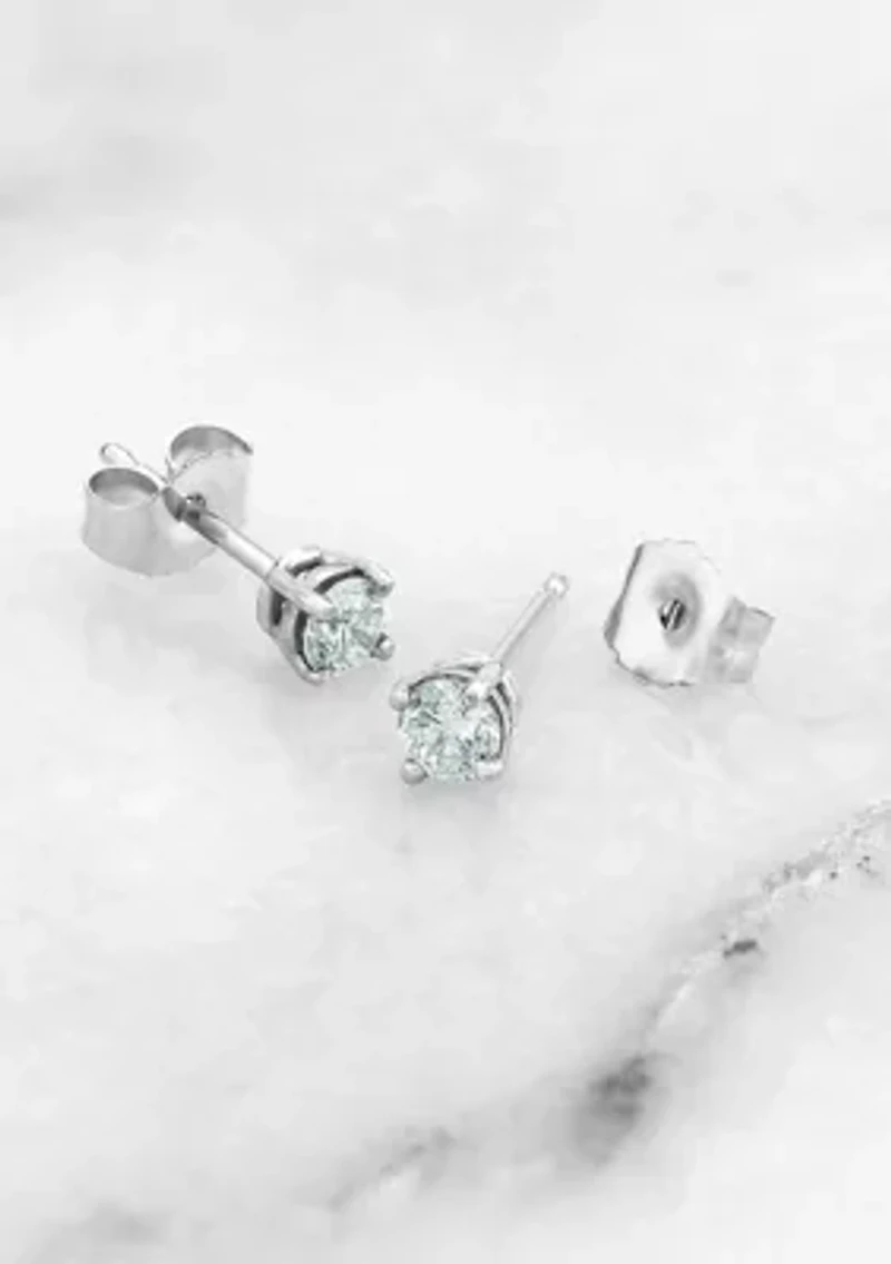 1/4 ct. t.w. Lab Created Diamond IGI Certified Solitaire Grown Stud Earrings 14K White Gold