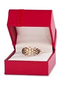 Ombré Ring featuring 1.36 ct. t.w. Chocolate Diamonds® set 14K Honey Gold™