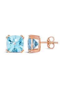 8.5 ct. t.w. Ocean Blue Topaz™ Earrings in 14K Strawberry Gold® Plated 925 Sterling Silver