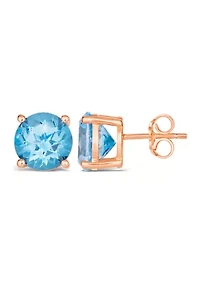 7.38 ct. t.w. Ocean Blue Topaz™ in 14K Strawberry Gold® Plated 925 Sterling Silver 