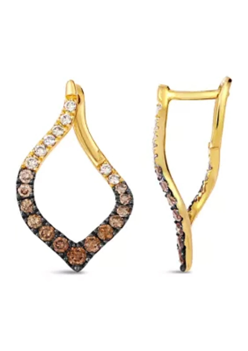  Ombre Earrings featuring 1.25 ct. t.w. Chocolate Ombré Diamonds® set in 14K Honey Gold™