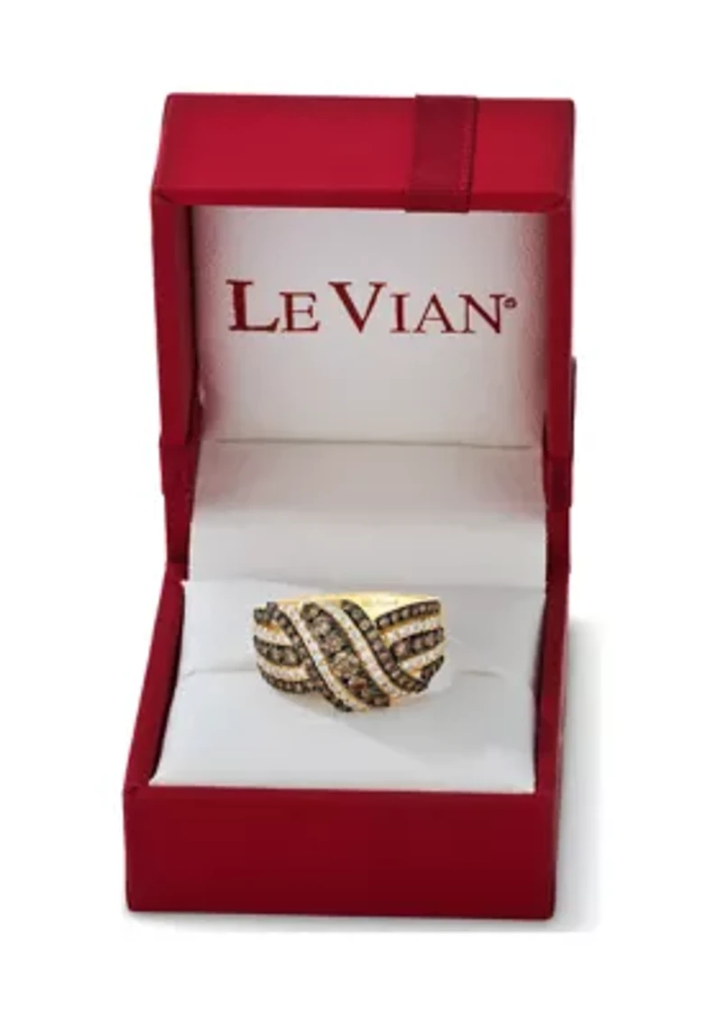 Ring featuring 1.2 ct. t.w. of Chocolate Diamonds® and Nude Diamonds™ set 14K Honey Gold™