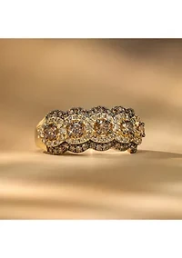 1.2 ct. t.w. Chocolate Diamonds® and Nude Diamonds™ Ring 14K Honey Gold™