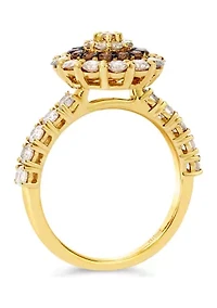 Ring featuring 1.62 ct. t.w. Nude Diamonds™ and Chocolate Diamonds® set 14K Honey Gold™