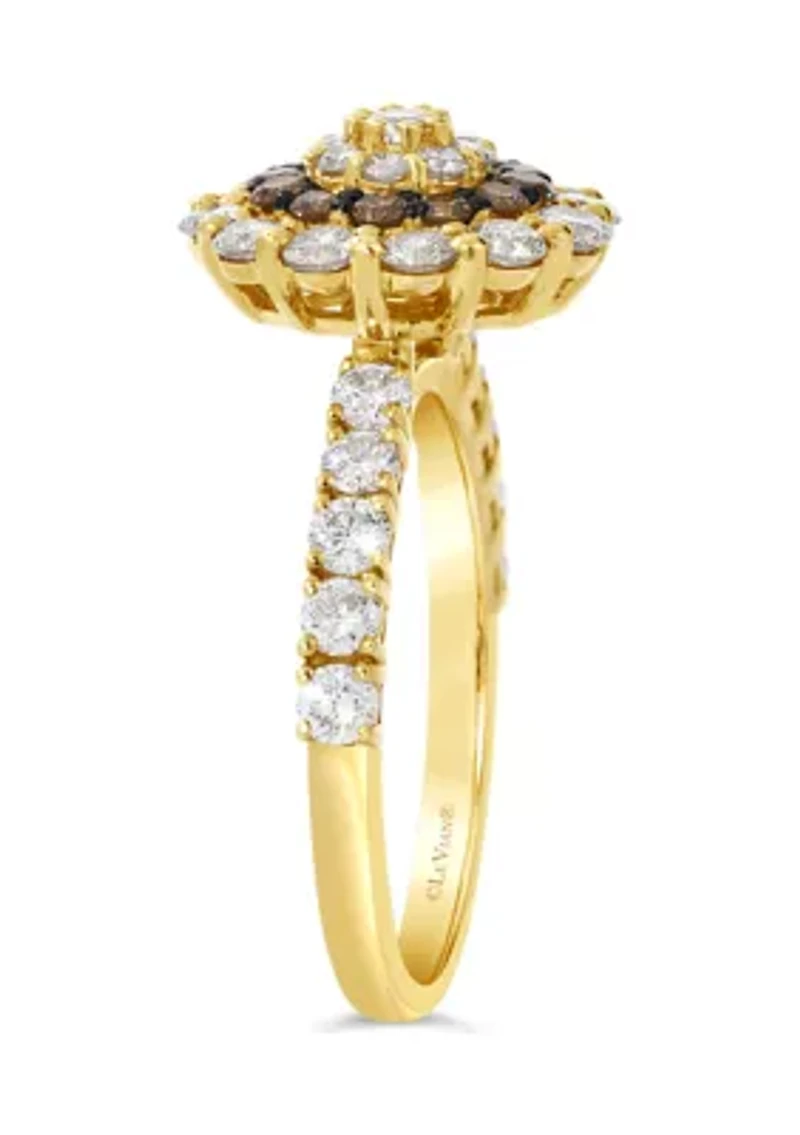 Ring featuring 1.62 ct. t.w. Nude Diamonds™ and Chocolate Diamonds® set 14K Honey Gold™