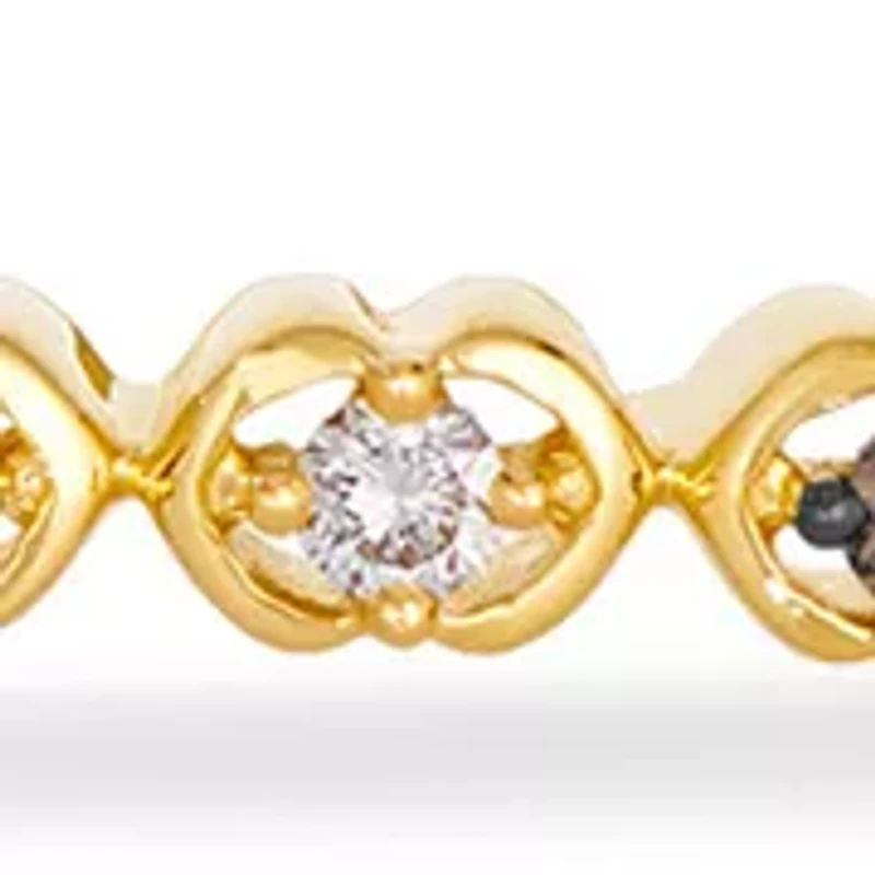 1/5 ct. t.w. Chocolate Diamonds®, 1/5 ct. t.w. Nude Diamonds™ Bangle Bracelet set in 14K Honey Gold™