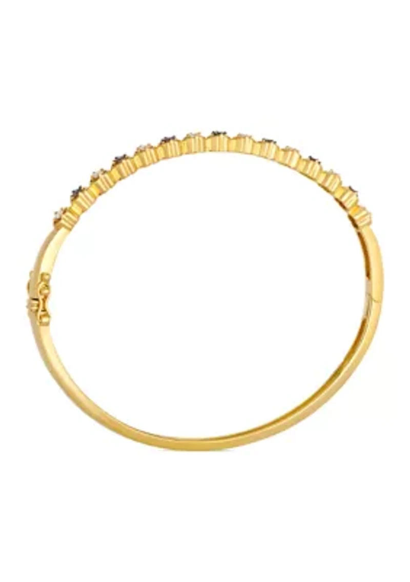 1/5 ct. t.w. Chocolate Diamonds®, 1/5 ct. t.w. Nude Diamonds™ Bangle Bracelet set in 14K Honey Gold™
