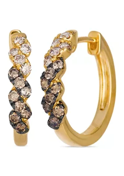 Ombre® Earrings featuring 5/8 ct. t.w. Chocolate Ombré® Diamonds set in 14K Honey Gold™