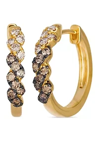 Ombre® Earrings featuring 5/8 ct. t.w. Chocolate Ombré® Diamonds set in 14K Honey Gold™