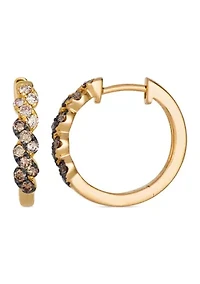 Ombre® Earrings featuring 5/8 ct. t.w. Chocolate Ombré® Diamonds set in 14K Honey Gold™