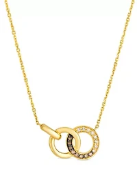 Ombre® Adjustable Necklace featuring 1/5 ct. t.w. Chocolate Ombré® Diamonds set in 14K Honey Gold™