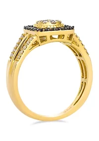 Ring featuring 3/8 ct. t.w. Nude Diamonds™, 1/6 ct. t.w. Chocolate Diamonds® set in 14K Honey Gold™