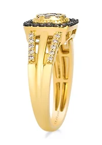 Ring featuring 3/8 ct. t.w. Nude Diamonds™, 1/6 ct. t.w. Chocolate Diamonds® set in 14K Honey Gold™