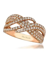 Ring featuring 7/8 ct. t.w. Vanilla Diamonds® in 14K Strawberry Gold®
