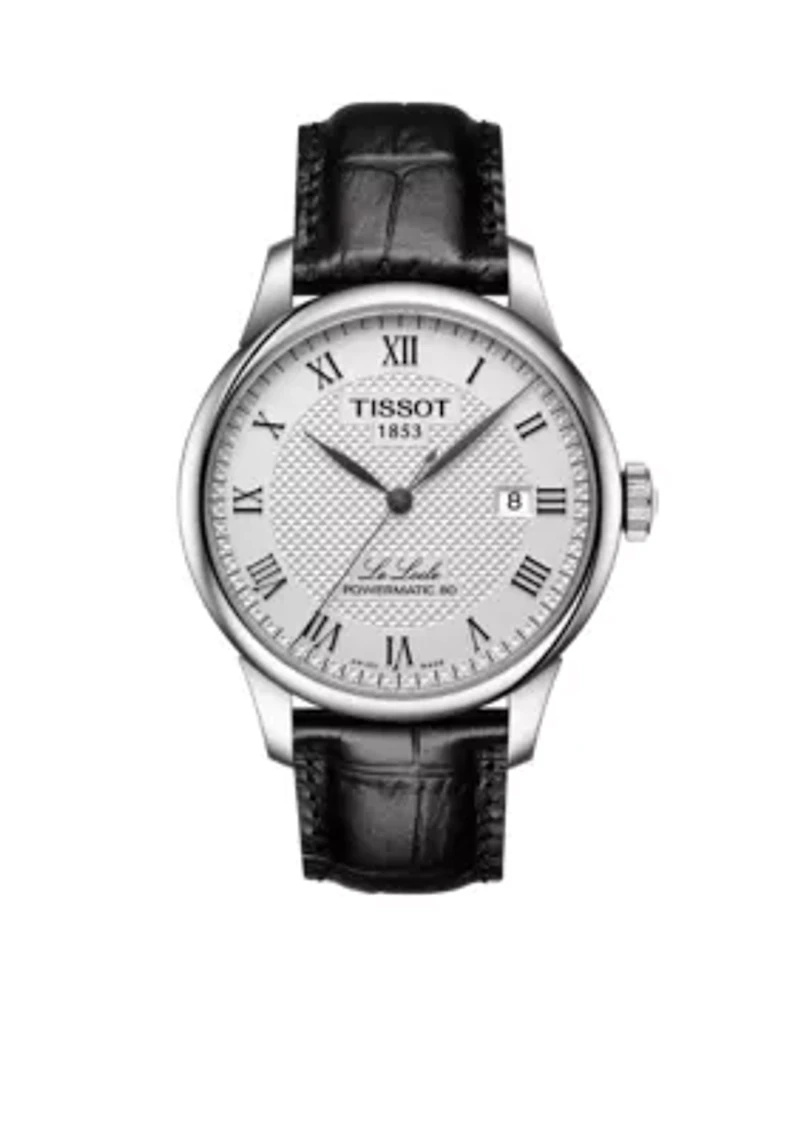 Men's Le Locle Powermatic 80 Leather Watch