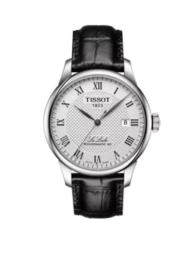 Men's Le Locle Powermatic 80 Leather Watch