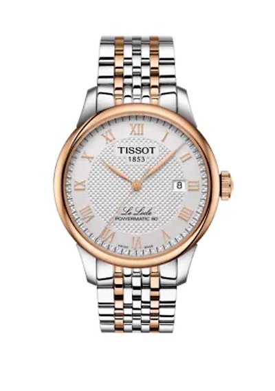 2 Tone Stainless Steel Swiss Automatic Le Locle Bracelet 39 mm Watch