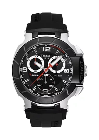 Men's Stainless Steel T-Race Chronograph Silicone Watch
