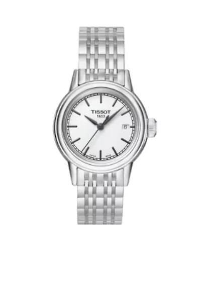 Women's Carson White Dial Stainless Steel Bracelet Watch