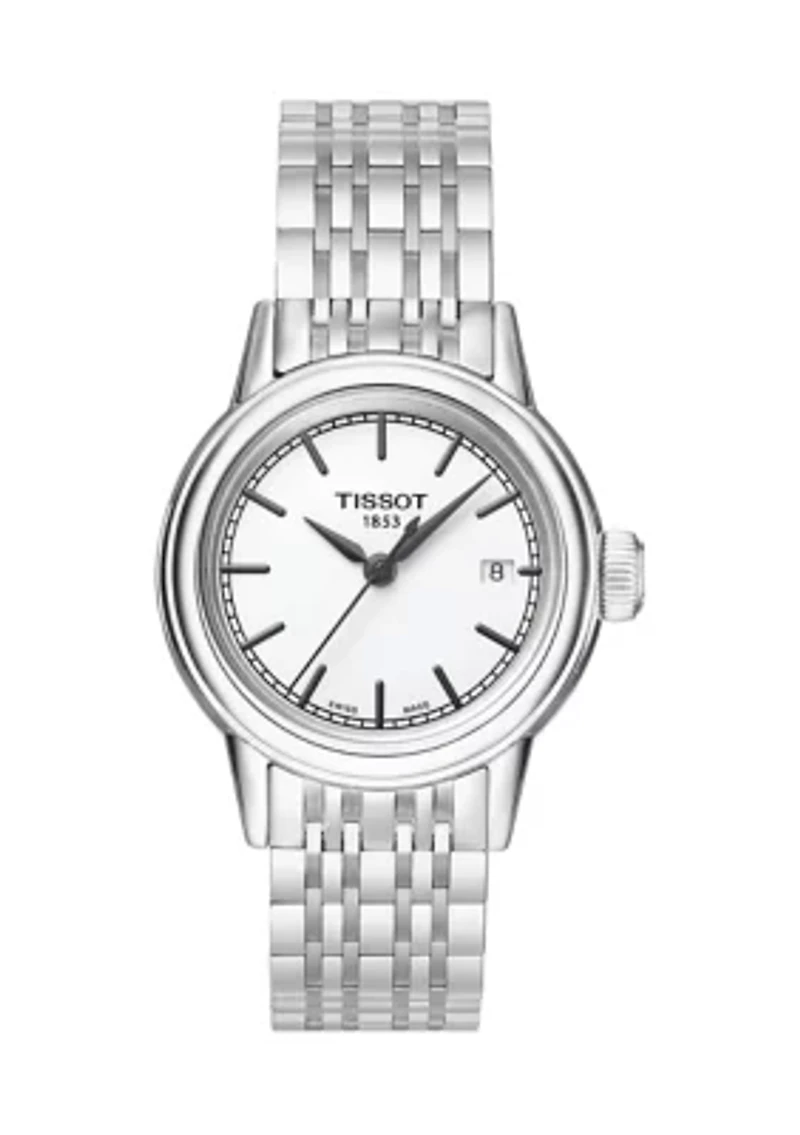 Women's Carson White Dial Stainless Steel Bracelet Watch