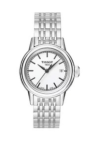 Women's Carson White Dial Stainless Steel Bracelet Watch