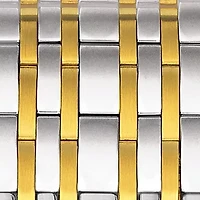 2 Tone Stainless Steel Carson White Dial Bracelet Watch